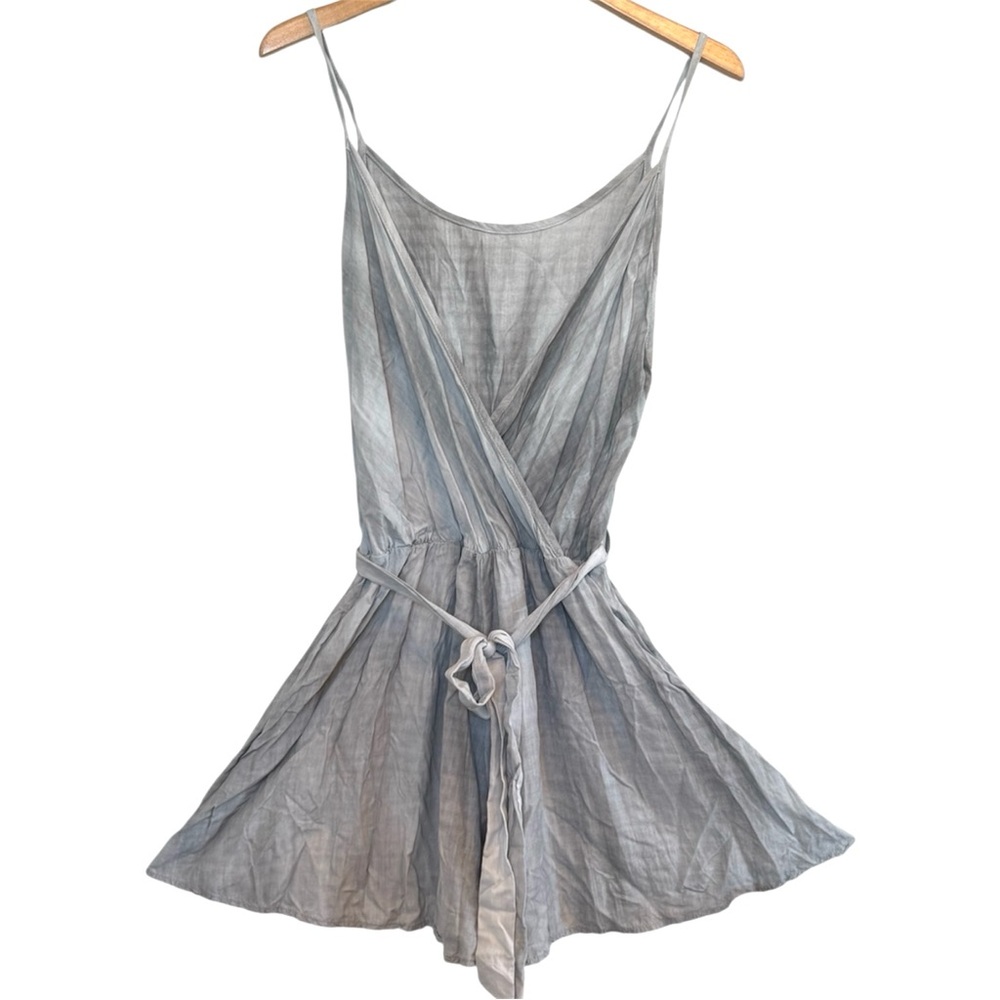 🌈6/$60 Forma Onesie Shorts Tie Dye White Grey Pockets Medium Spaghetti Straps